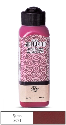 Artdeco Akrilik Boya, 140ml, Şarap 3021 - 1