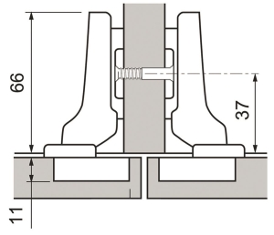 Blum Clip Menteşe Yarım Deve Boynu Frenli, 75B1650 - 2