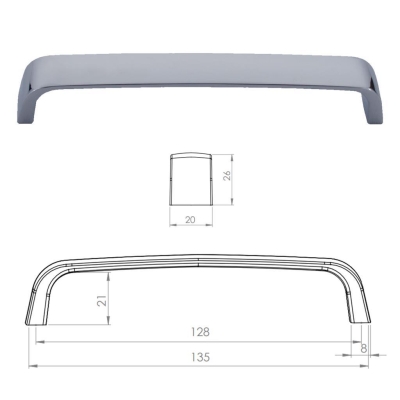 Erkul 1701-128 Balaban Kulp, Krom - 2