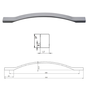 Erkul 491-288 Sülün Kulp, Mat Krom - 2