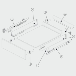 SAMET SMARTBOX Tandem Yanaklı Ray 40 KG 350mm GRİ - 4