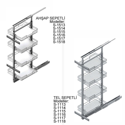 Starax 4 Tel Sepetli Teleskopik Kiler 1100-1250 mm - 3