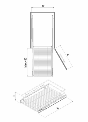 Starax S-2010 Bağımsız Teleskopik Raylı Çekmece, 50 cm - 3