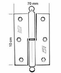 TUBA 10 cm Cumbalı Alüminyum Menteşe, Sağ, Beyaz - 2