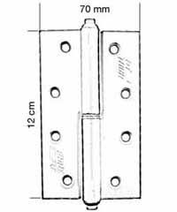 TUBA 12 cm Okka Alüminyum Menteşe, Sağ, Saten - 2