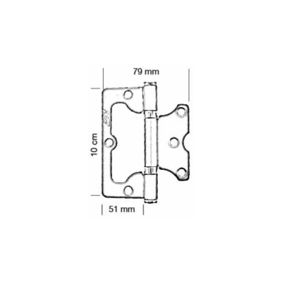 TUBA KL-400 10 cm Kelebek Çelik Menteşe, Saten - 2