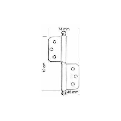 TUBA PN-312 12 cm Panel Alüminyum Menteşe, Saten - 2